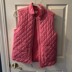 Pink quilted girls vest